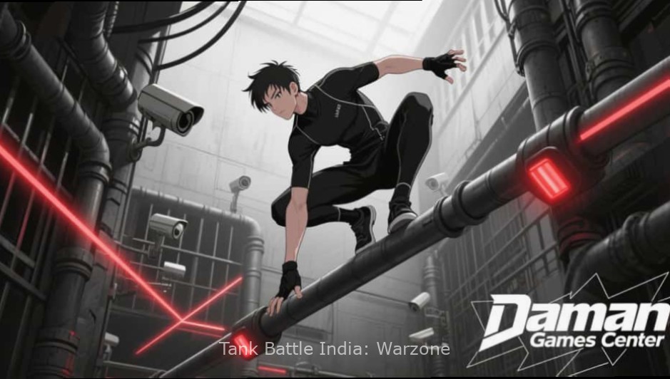 Tank Battle India: Warzone - Strategic gameplay Tank Battle India: Warzone gameplay showing strategic positioning in Indian terrain